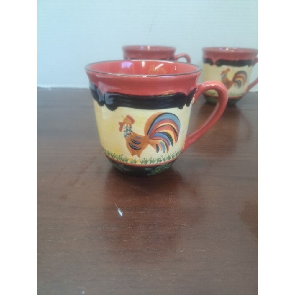 Bella Ceramics Red Rooster Coffee Mug